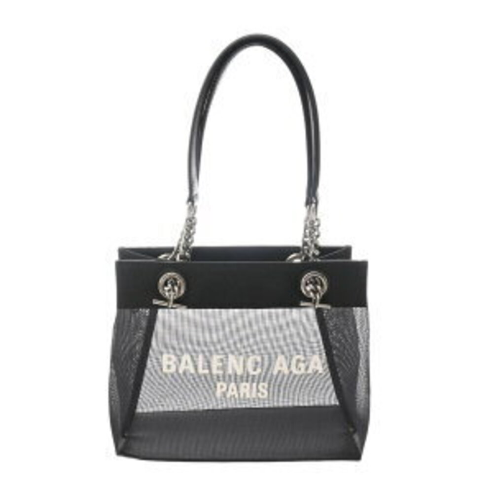 Balenciaga DUTY Tote Bag Black Mesh Leather - Picture 1 of 9